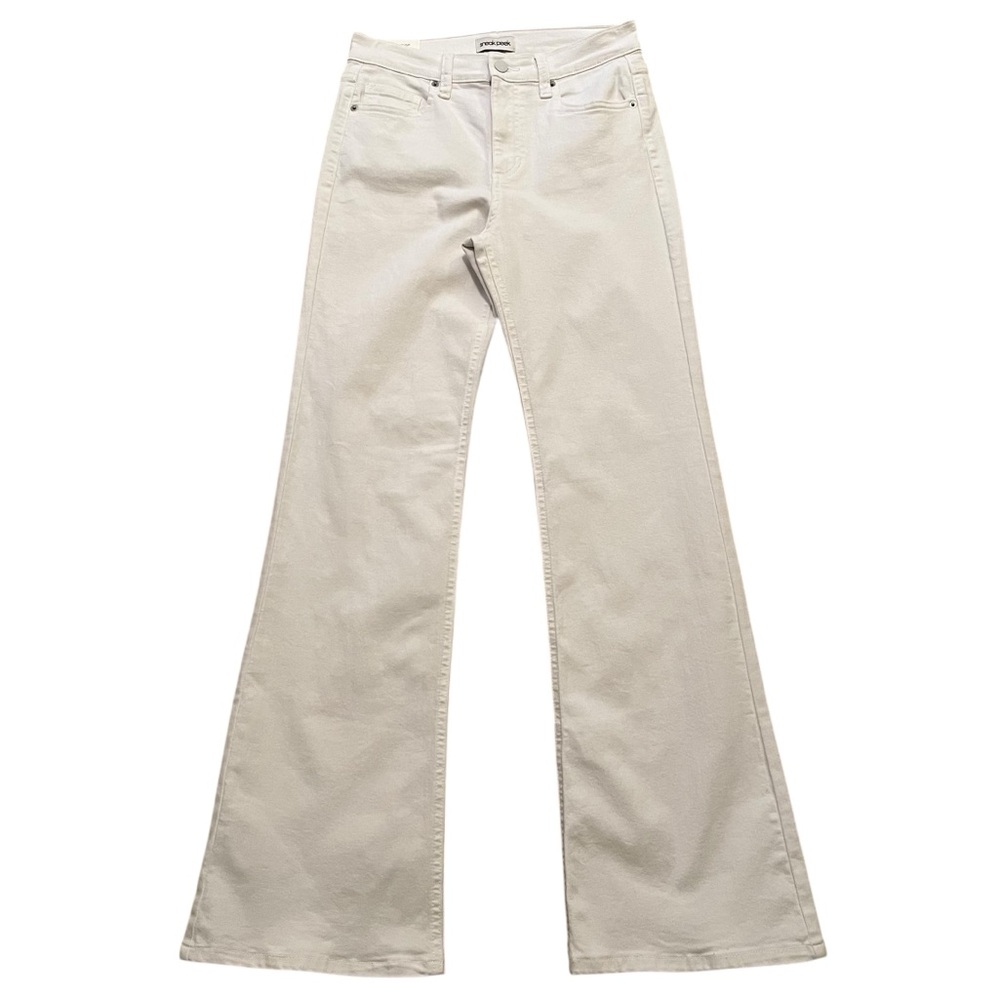 Sneak Peek White Slim High Rise Boot Cut Jean 28